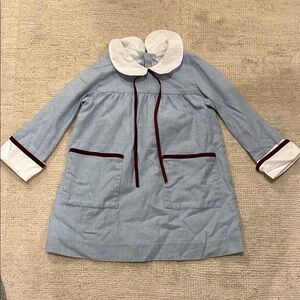 Elegant Kids Formal Dress with White Collar